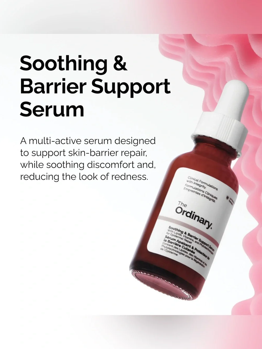 The Ordinary Soothing & Barrier Support Face Serum Redness Hydrating Skin Repair